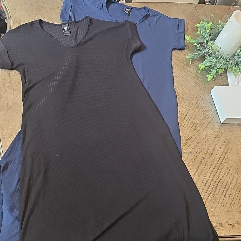 Black and Blue Ribbed Midi Dress Bundle Size S-M Lildy